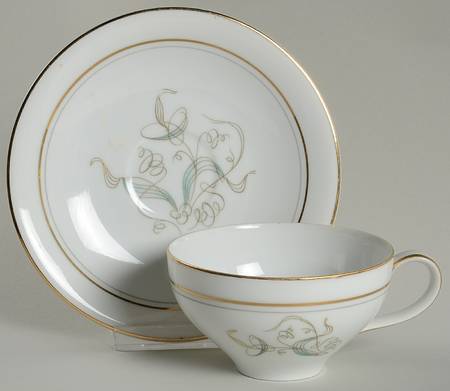 Beau Monde Footed Cup & Saucer Set