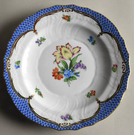 Printemps Blue Border Salad Plate
