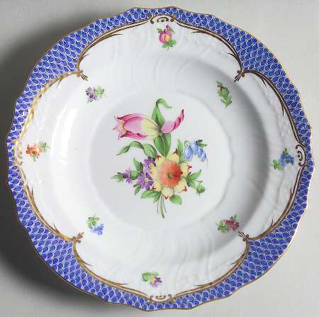 Printemps Blue Border Salad Plate