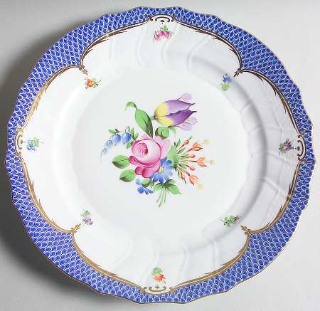 Printemps Blue Border Dinner Plate