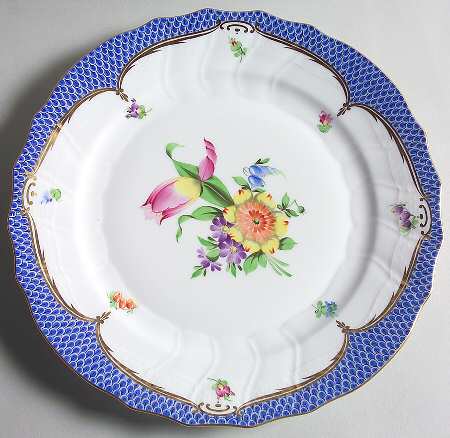 Printemps Blue Border Dinner Plate