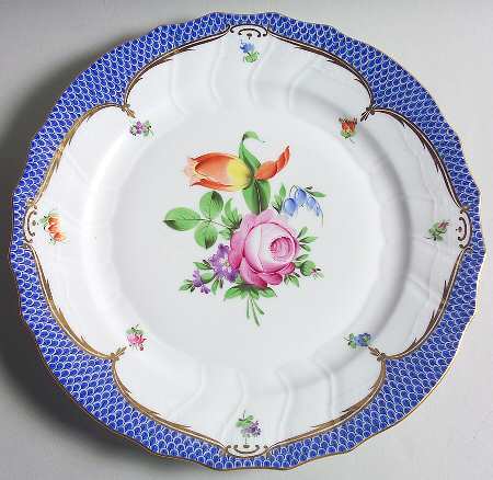 Printemps Blue Border Dinner Plate