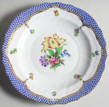 Printemps Blue Border Salad Plate