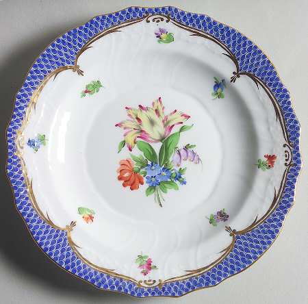 Printemps Blue Border Salad Plate