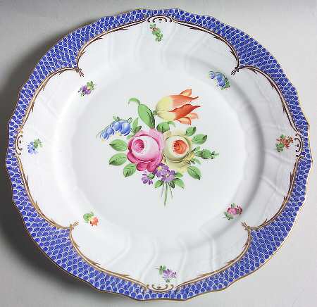 Printemps Blue Border Dinner Plate