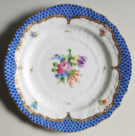 Printemps Blue Border Bread & Butter Plate