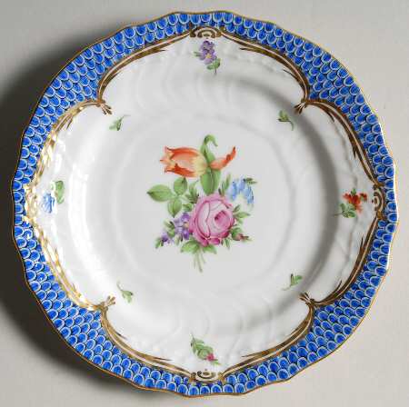 Printemps Blue Border Bread & Butter Plate