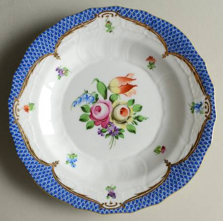 Printemps Blue Border Dessert Luncheon Plate