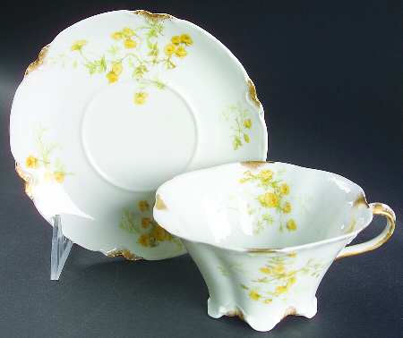 Schleiger 459F Flat Cup & Saucer Set