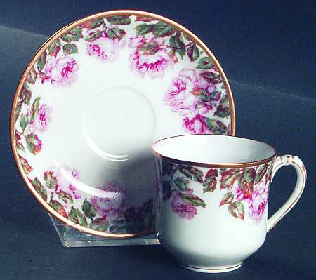 Schleiger 496a Flat Demitasse Cup & Saucer Set