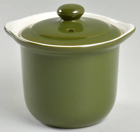 FOREST GREEN Handled Marmite & Lid