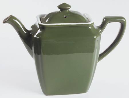 FOREST GREEN 1930s Newport Teapot & Lid
