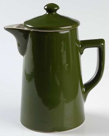 FOREST GREEN Individual Coffee Pot & Lid