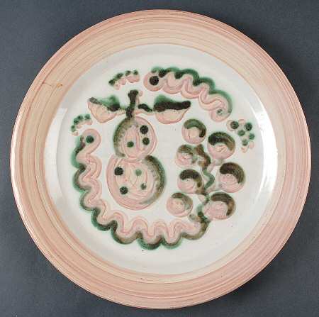 Pear and Grape Pink 12" Chop Plate (Round Platter)