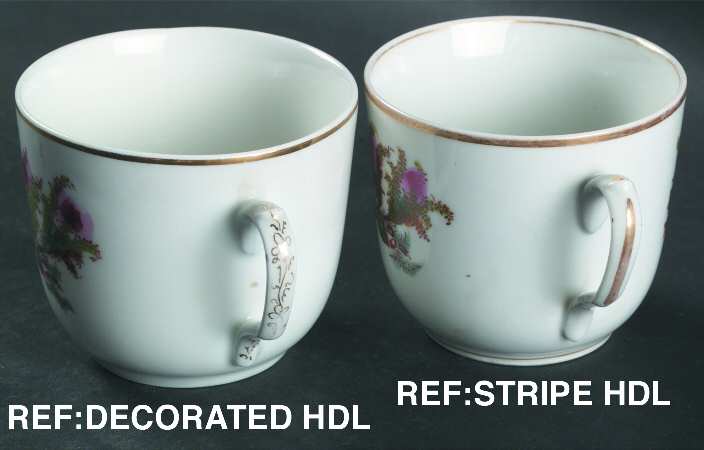 Moss Rose (Gold Trim, No Verge) Flat Cup & Saucer Set