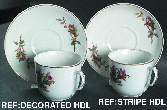 Moss Rose (Gold Trim, No Verge) Flat Cup