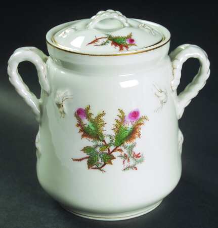 Moss Rose (Gold Trim, No Verge) Sugar Bowl & Lid