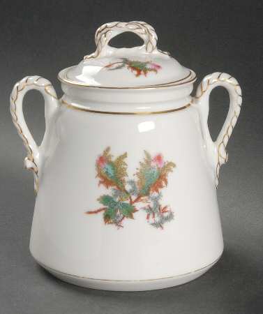 Moss Rose (Gold Trim, No Verge) Sugar Bowl & Lid