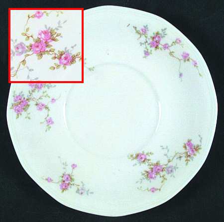Pink Spray (Ny, Multisided) Saucer for Cream Soup Bowl