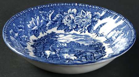 England's Heritage Blue Fruit/Dessert (Sauce) Bowl