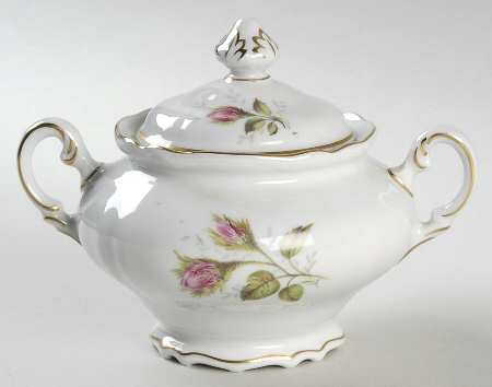 Moss Rose Sugar Bowl & Lid