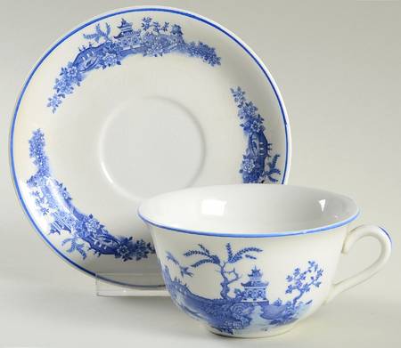 Hope Willow Flat Cup & Saucer Set by Hopewell