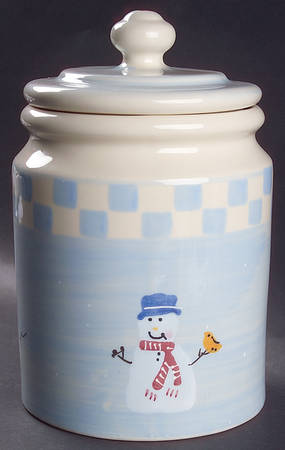 Snow People Cookie Jar & Lid by Hartstone