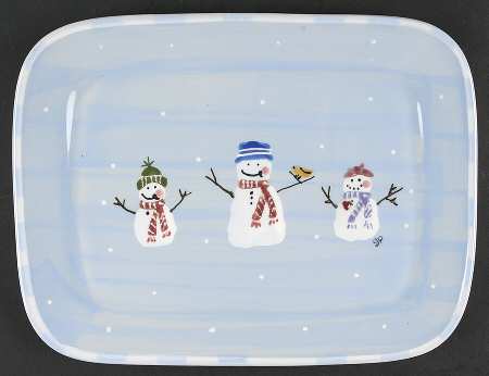 Snow People 12" Rectangular Serving Platter