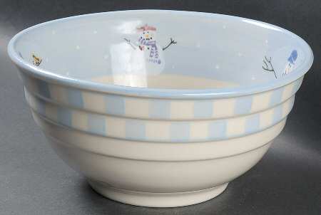 Snow People 10" Ribbed Mixing Bowl