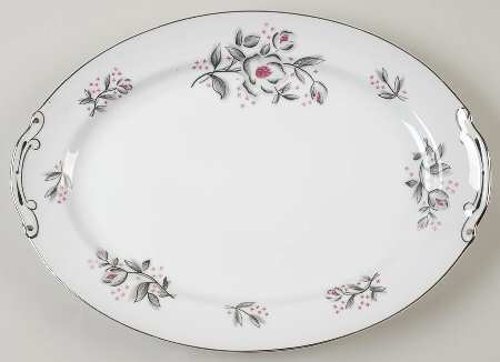 Cynthia 15" Oval Serving Platter by Hira China