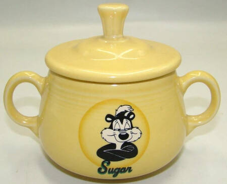 Fiesta Looney Tunes Yellow Sugar Bowl & Lid