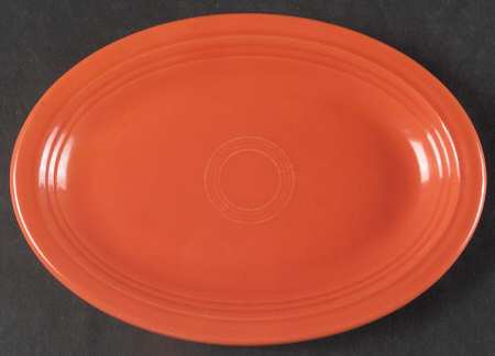 Fiesta Mango Red (Orange) (Ironstone) Underplate for Open Sauce Boat