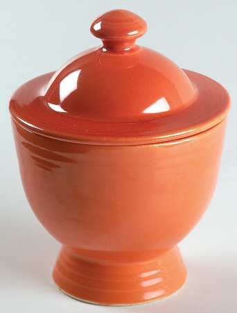 Fiesta Mango Red (Orange) (Ironstone) Sugar Bowl & Lid