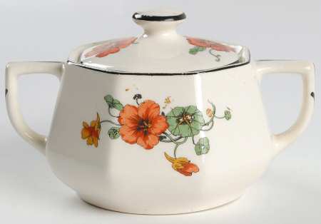 Y43 (Black Trim) Sugar Bowl & Lid