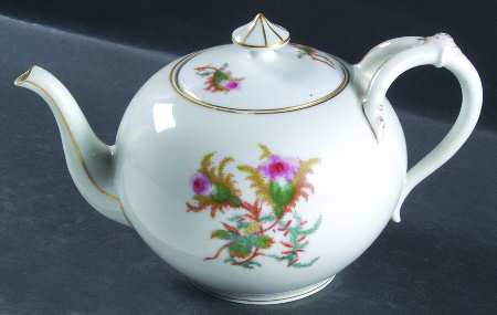 Moss Rose (Thin Gold Trim) Teapot & Lid