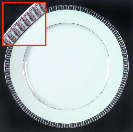 Plumes Platinum Large Dinner Plate by Haviland