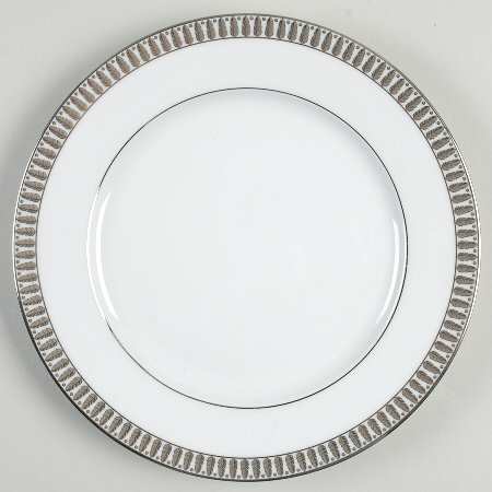 Plumes Platinum Dessert Luncheon Plate