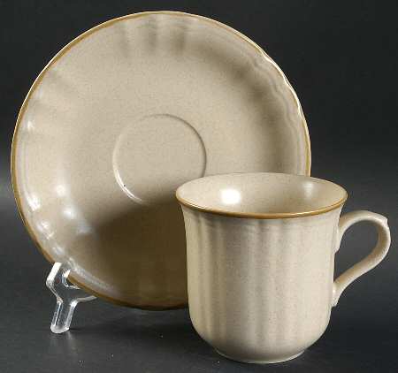 Peach Blossom Flat Cup & Saucer Set