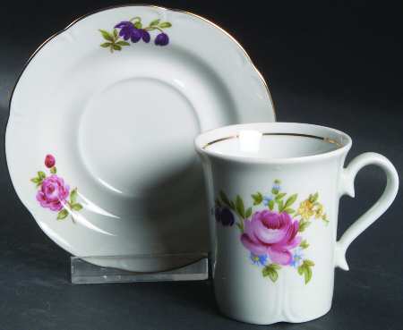 HEP39 Flat Demitasse Cup & Saucer Set