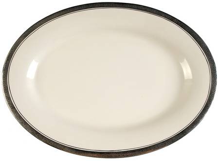 Royal Baroness (Platinum Trim) 14" Oval Serving Platter