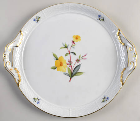Flowers of Bermuda 12" Round Tray with Handles