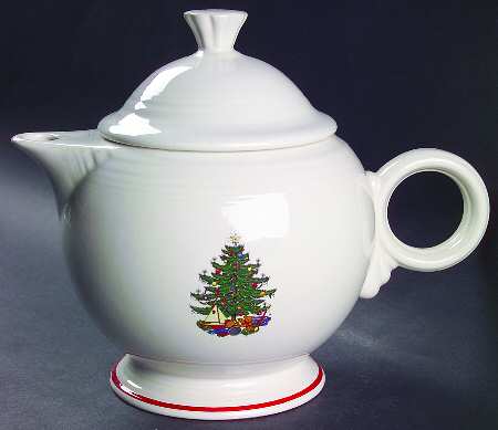 Fiesta American Christmas Tree Teapot & Lid
