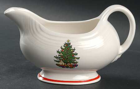 Fiesta American Christmas Tree Open Sauce Boat
