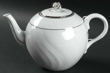 Platinum Edge Teapot & Lid