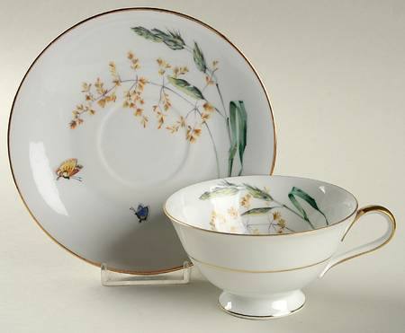Summer Footed Cup & Saucer Set