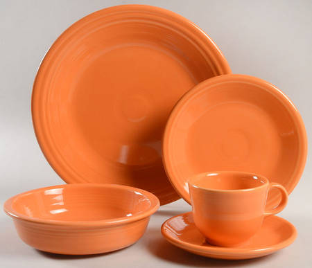 Fiesta Tangerine (Intro 2003) 5 Piece Place Setting