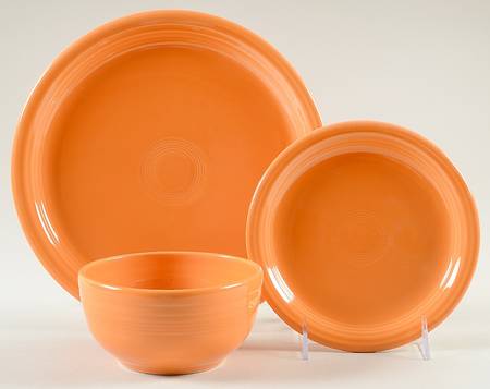 Fiesta Tangerine (Intro 2003) (3 Pc) Bistro Set