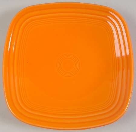 Fiesta Tangerine (Intro 2003) Square Salad Plate