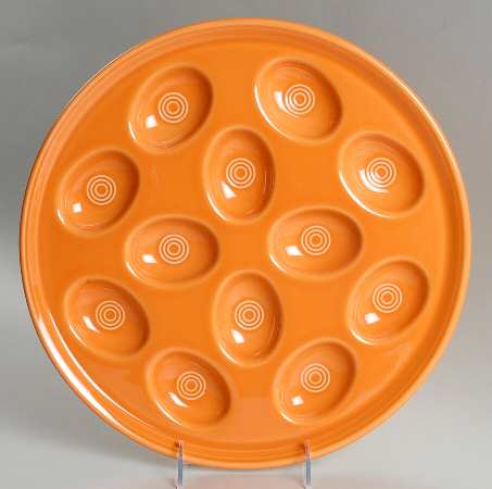 Fiesta Tangerine (Intro 2003) Deviled Egg Plate