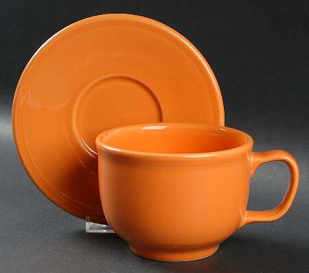Fiesta Tangerine (Intro 2003) Jumbo Cup & Saucer Set